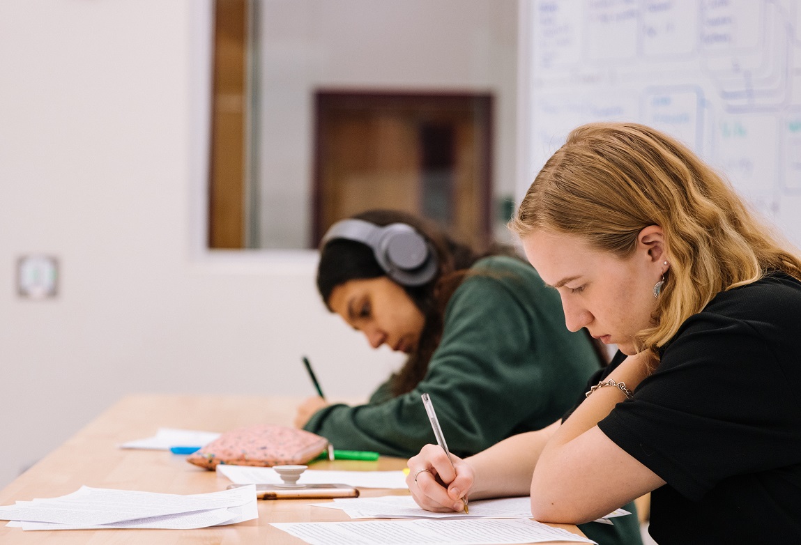 Students at a rigorous high school, testing